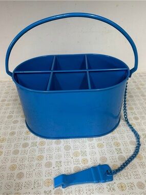 Blue Metal Drink Caddy Carrier